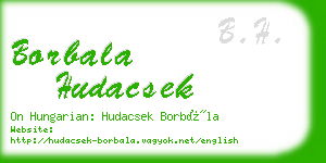 borbala hudacsek business card